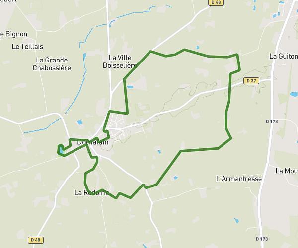 Course 11,2Kms, en passant devant chez les pompiers puis la Gasnerie