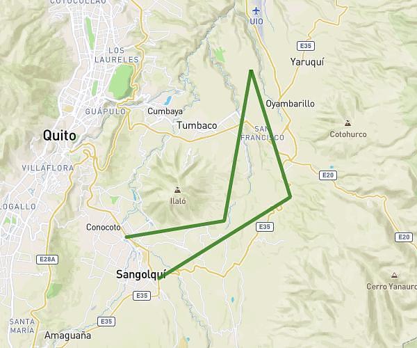 Ruta Colibrí- Pifo -Chaquiñan - Puembo - Ilaló- La merced - El triángulo
