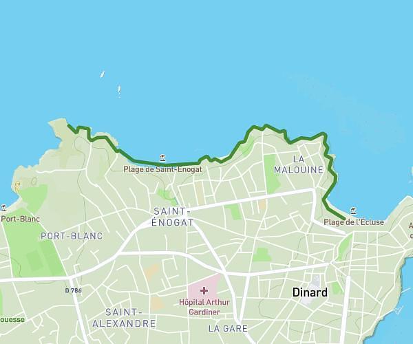 chemin de ronde dinard saint enogat la goule aux fées