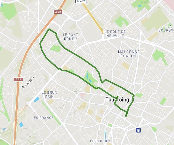 Tourcoing 8kms Auchan Roncq