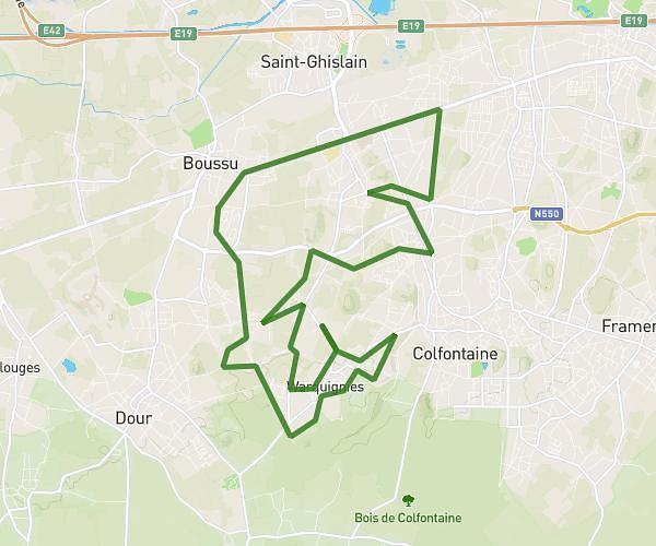 25km colfontaine dour