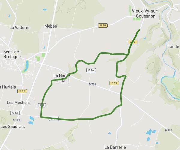 Vieux vy - Gahard 9 km