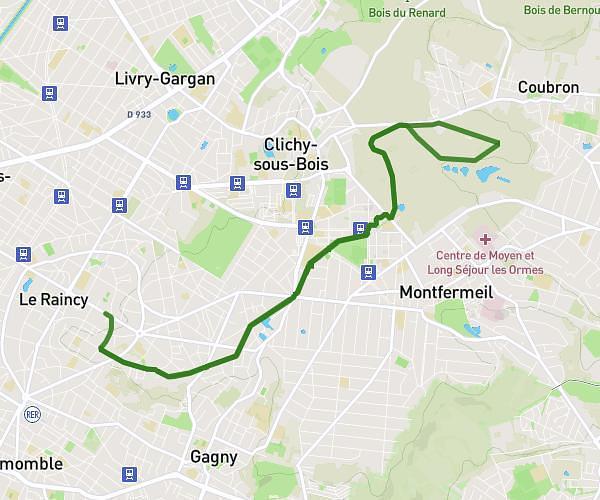Bois de Bondy 12kms Easy