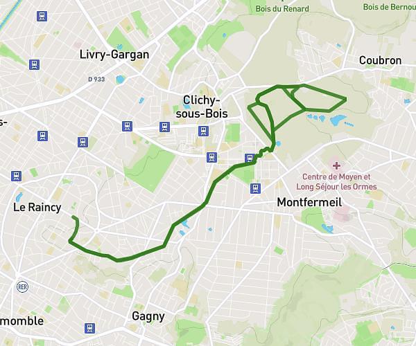 Bois de Bondy 15 kms