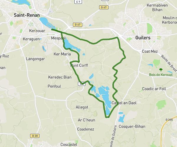 Tour des lacs Saint Renan
