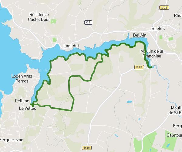 aber ildut départ pont rheun rive gauche