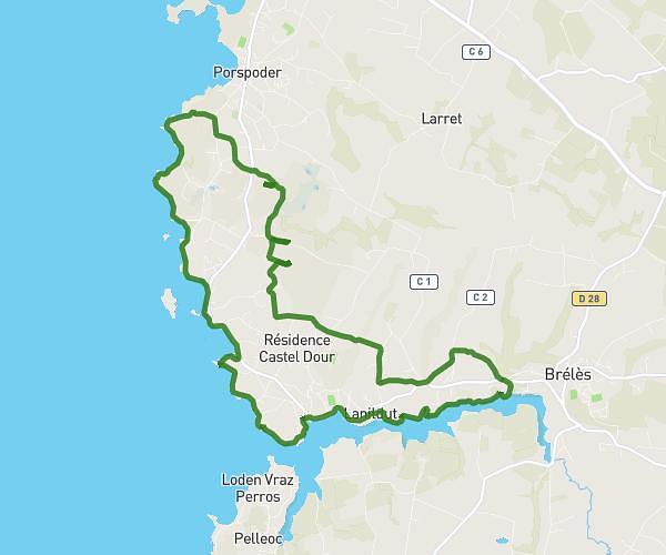 aber ildut rive droite à partir moulin de bel air