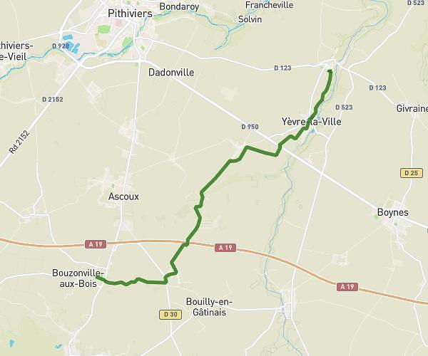 Bouzonville aux Bois - Yèvre la ville - Yèvre le Chatel