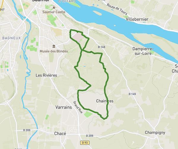 Parcours vignes 10 km pieds secs