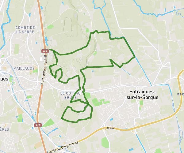 14 km SORGUES/Montagne-Entraigues-Seve