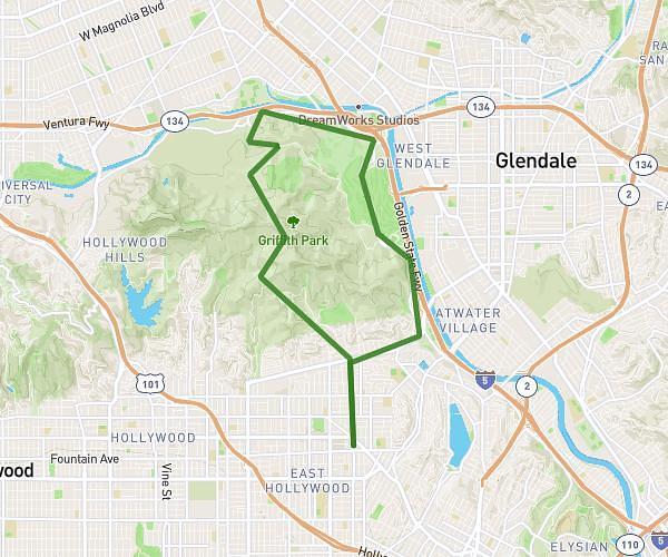 HILLHURST-LOS FELIZ-RIVERSIDE CC-LOOP up Mt Hollywood Dr to HILLHURST