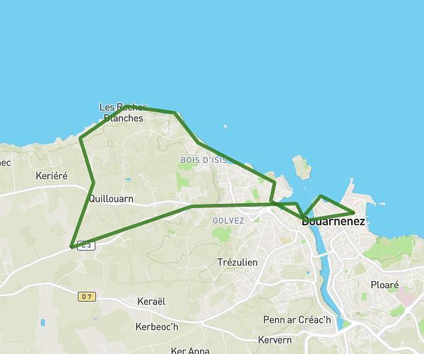 boucle douarnenez, les roches blanches