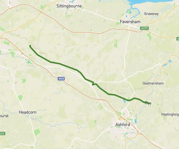 Pilgrimage Harrietsham to Wye