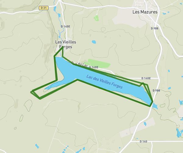 Parcours 13 (Vielles Forges - 2x tour du lac)