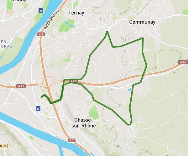 footing grand parcours chasse sur rhone