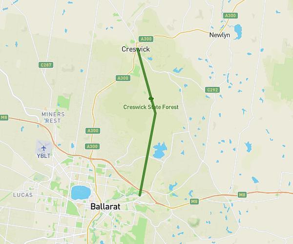 brownhill to Creswick