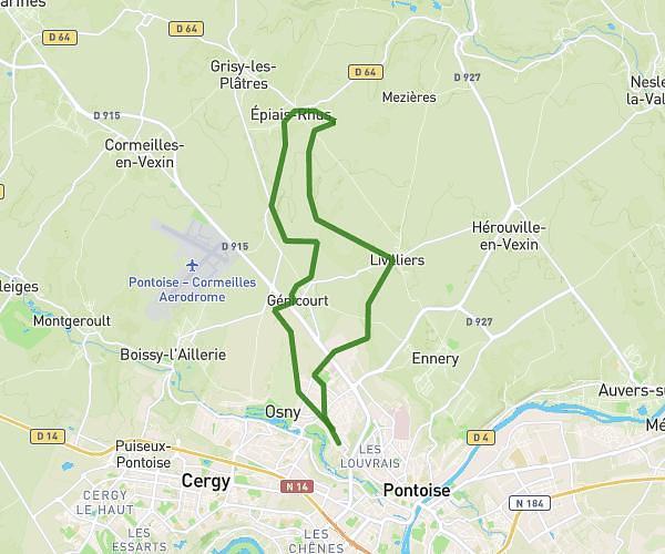 Boucle 20 km vers Epiais