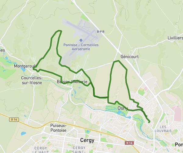 Boucle 20 km vers aérodrome