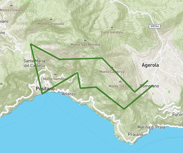 agerola - positano -monte mauro -positano