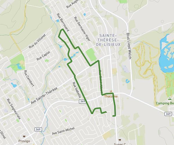 5 km vers Sainte-Thérèse de Lisieux