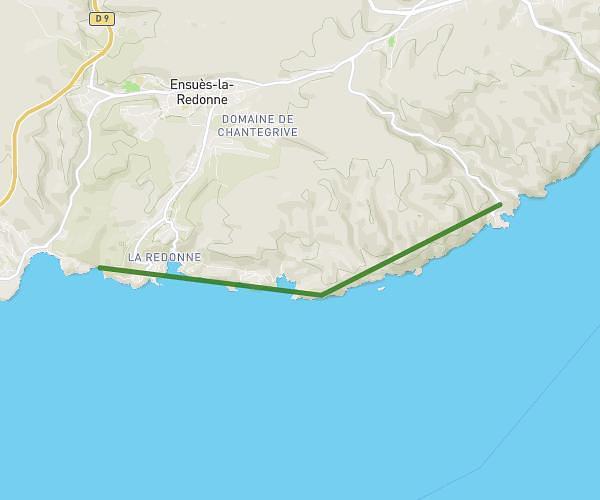 Niolon - chemin douanier - calanque eau salées
