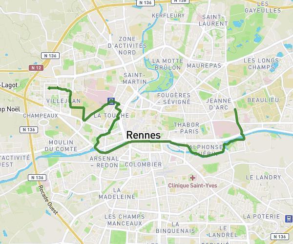 Parcours 2 bd de vitré kennedy