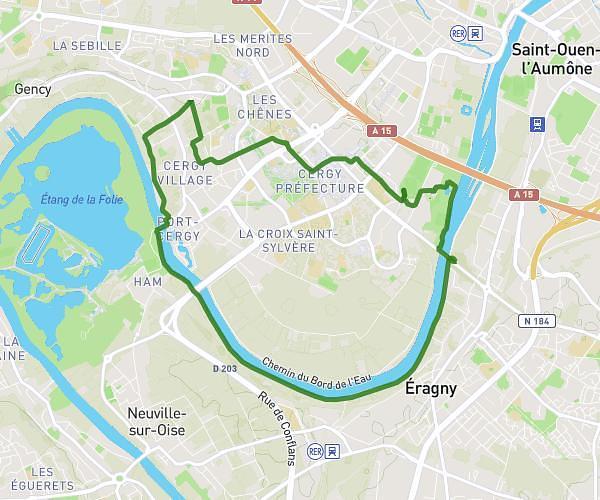 10 km Eragny Cergy