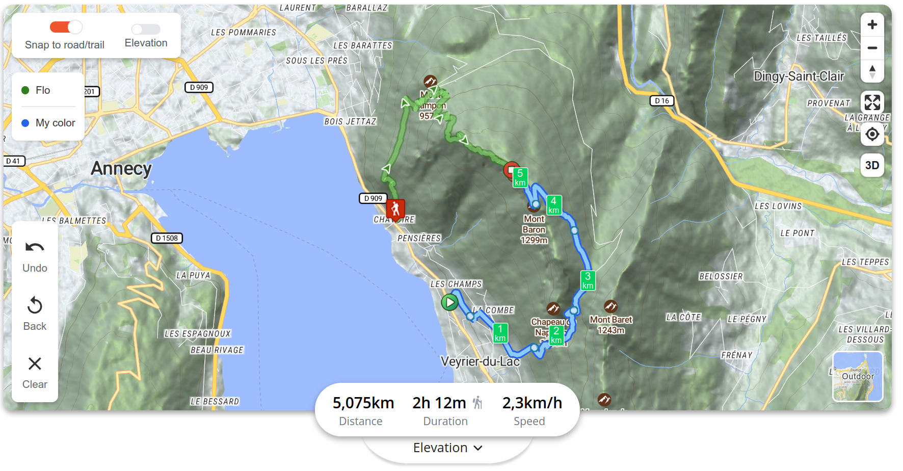 Plan multiple routes on an interactive map