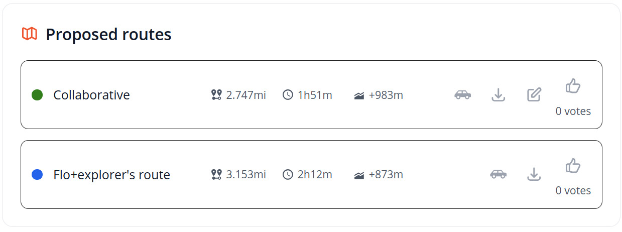Vote for the best route