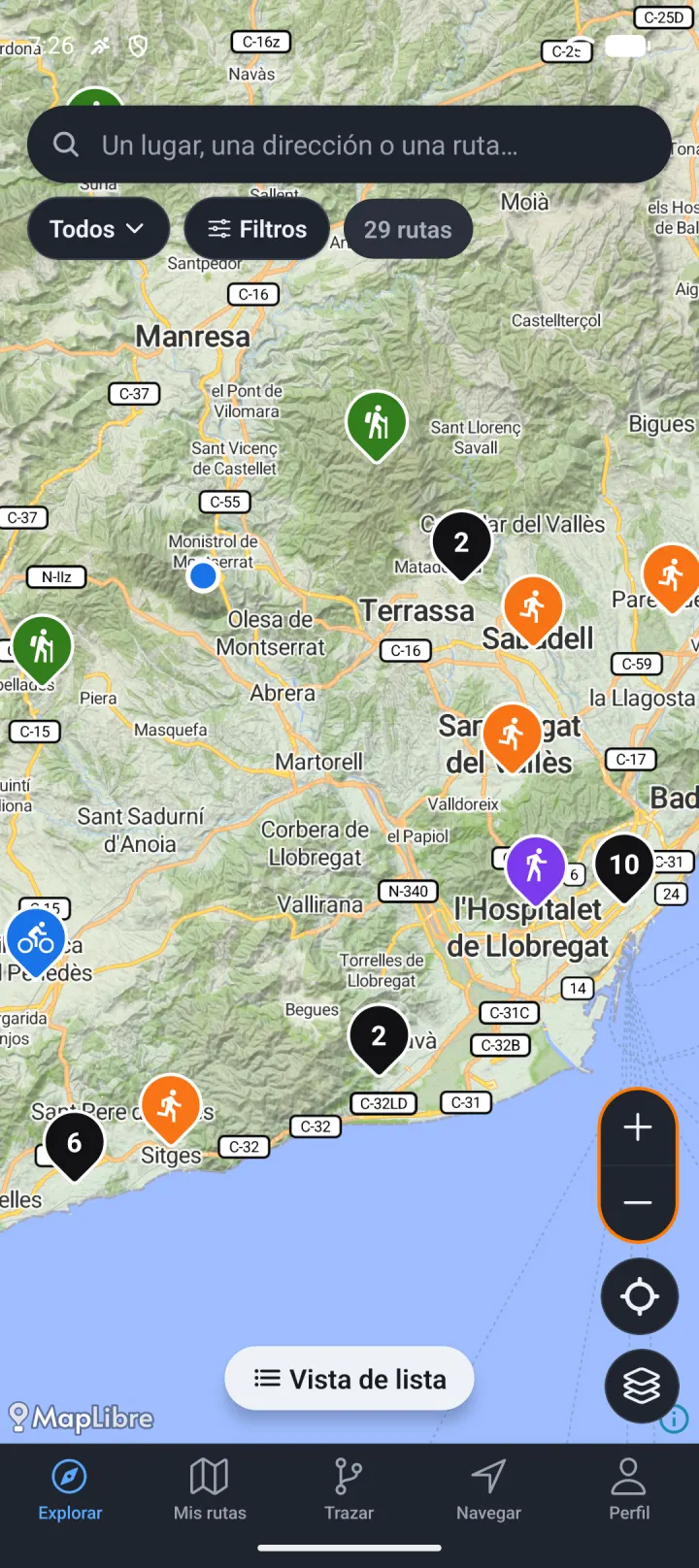 Rutas de la comunidad