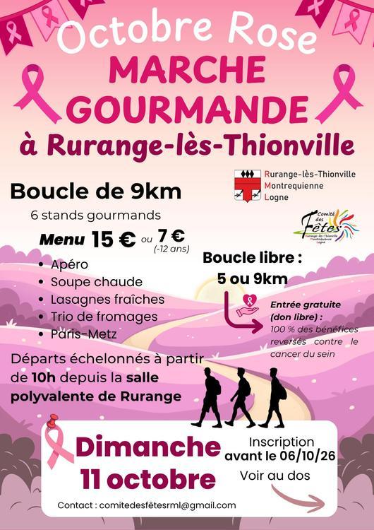 Marche gourmande Octobre Rose