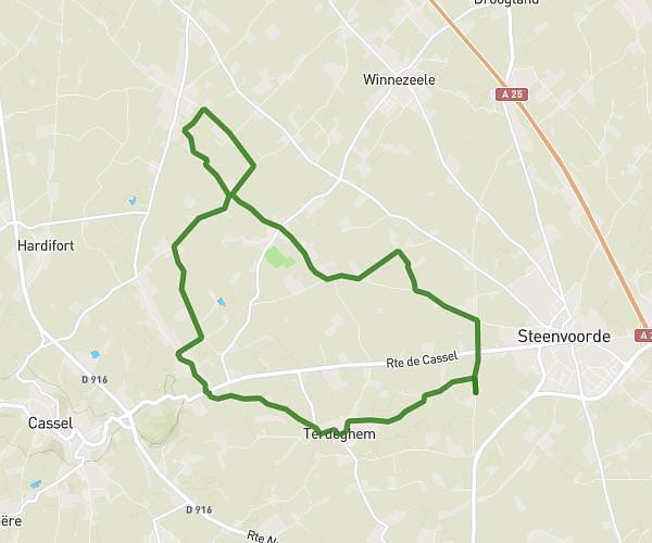 Parcours 15,8kms Terdeghem
