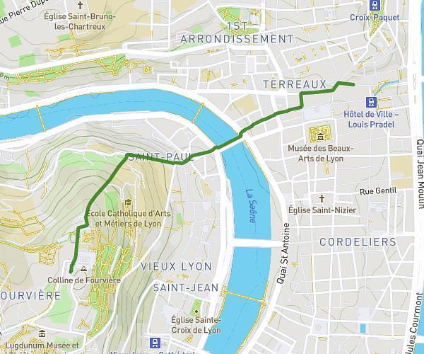 De Fourvière vers Tête de Lard