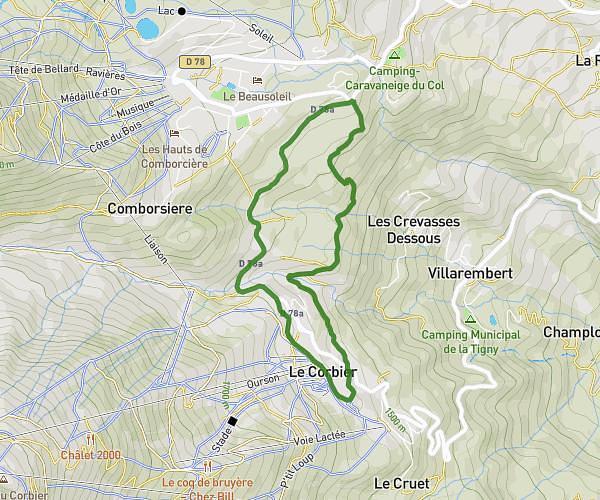 Petite boucle entre Le Corbier et La Toussuire par le Bois du Garney