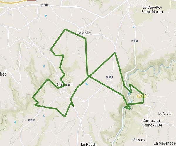 30km autour de Calmont