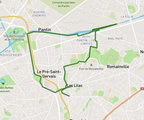 boucle 1 - canal de l'Ourq - 12 km
