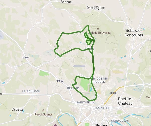 Parcours 20 km Mathis Vabre