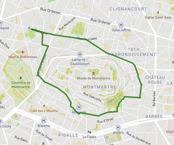 Parcours reprise fractionné 30mn