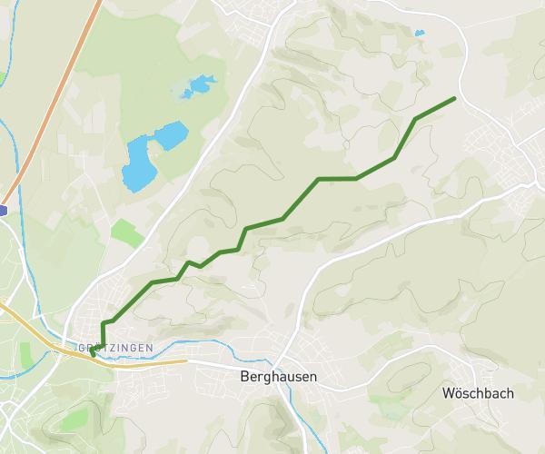 Von Grötzingen Bahnhof nach Jöhlingen Naturfreundehaus