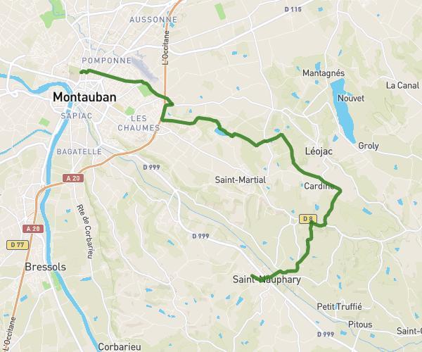 De Allée des Fauvettes à Chemin des Capelanios