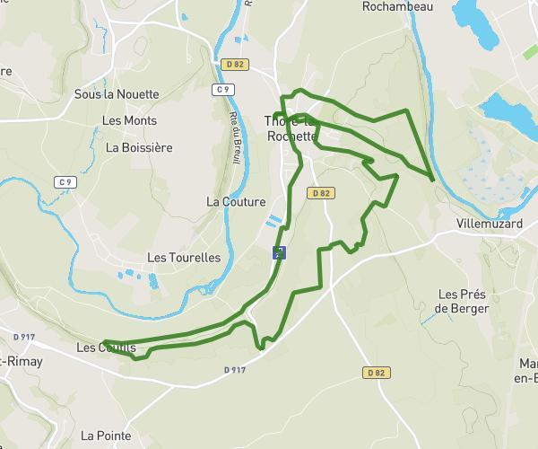 Autour de Thoré-la-Rochette Bleu