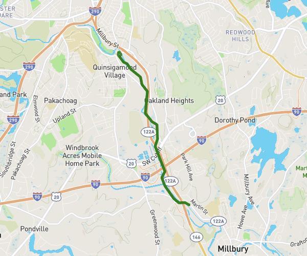 1 hour bike trail Millbury