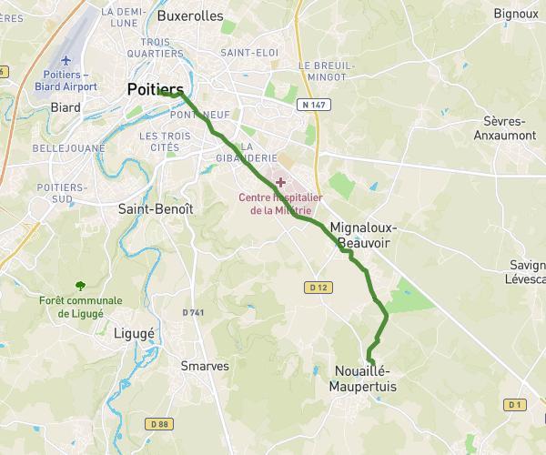 De Nouaillé-Maupertuis à Poitiers