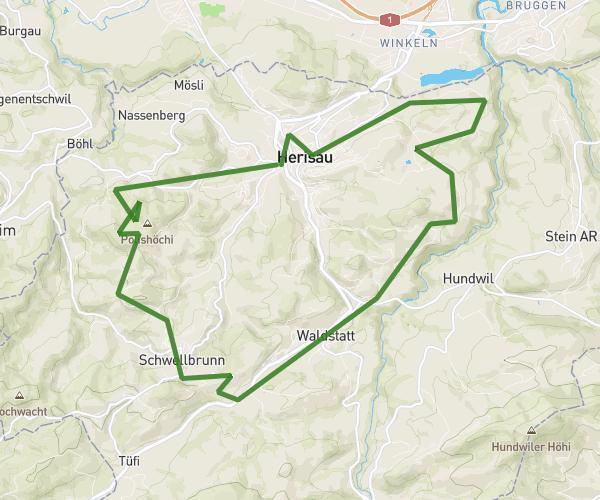Herisau Schwellbrun SturzeneggVon 2 Schwellbrunnerstrasse nach Mühlehof