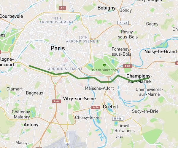 De Paris à Champigny-sur-Marne