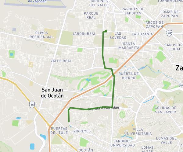 Real del Carmen hacia Los Castaños