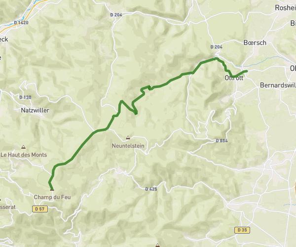 De Obernai à Tour du Champ du Feu
