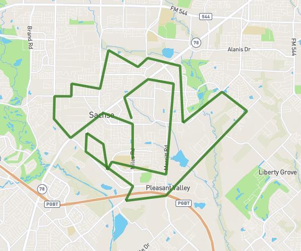 Sachse 25 miles