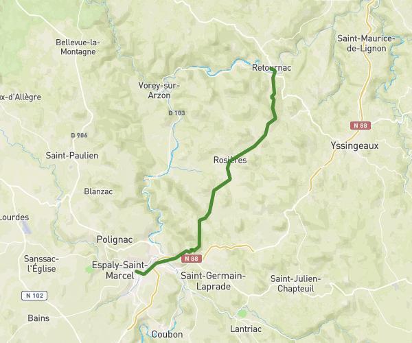 Map Planner Retournac le Puy