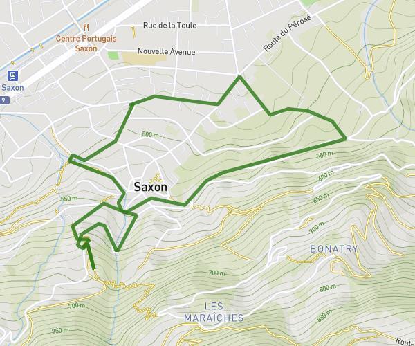Tour Saxon et hauteur direction Ecône